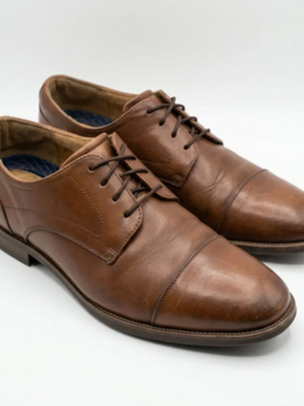 Florsheim Men's Medfield Plain Toe Oxford Dress Shoes Size 11 Brown Leather